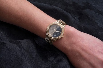Zegarek damski z cyrkoniami GUESS na bransolecie