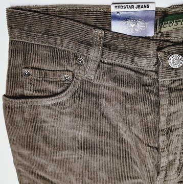 Spodnie sztruksowe damskie rozszerzane nogawki firma Redstar rozmiar 29/34
