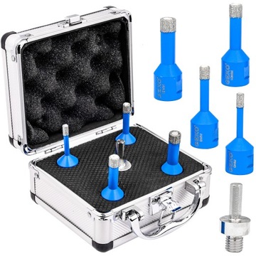 ZESTAW OTWORNICA WIERTŁO DIAMENTOWE DO GRESU 6-12