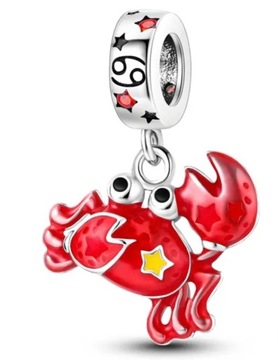RAK Znak zodiaku Charms Zawieszka srebro 925