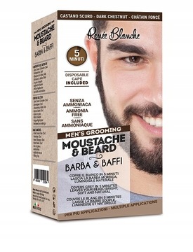 RENEE BLANCHE farba do brody i wąsów zestaw 4 DARK CHESTNUT CIEMNY BRĄZ