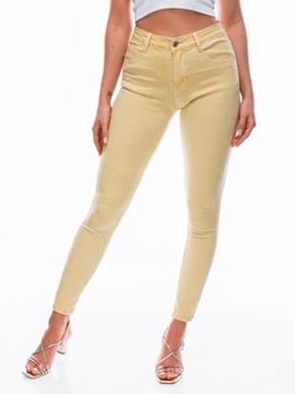 Spodnie damskie jeansowe 150PLR żółte S