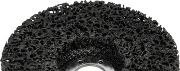 Абразивный диск для удаления ржавчины INOX METAL на флизелине черный волос 125