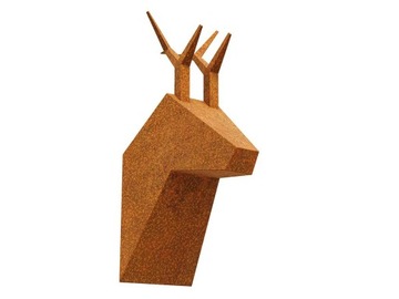Poroże Kozica - stal Corten 20x50x70