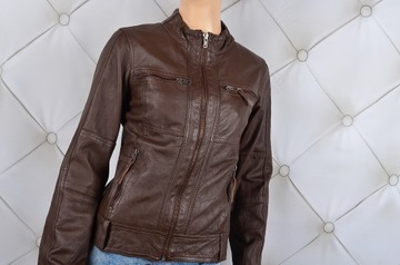 8185 ONLY KURTKA BIKER STÓJKA MIĘKKA SKÓRA 36/S