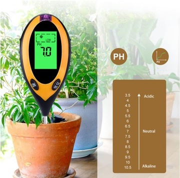 ИЗМЕРИТЕЛЬ ВЛАЖНОСТИ РАСТЕНИЙ, ДАТЧИК ВЛАЖНОСТИ ПОЧВЫ, ТЕСТЕР ПОЧВЫ 4 В 1