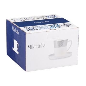 Filiżanka ze spodkiem porcelanowa 240 ml SHIRO VILLA ITALIA
