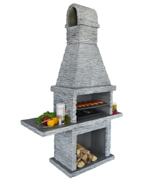 Duży grill ogrodowy betonowy węglowy Morfeusz