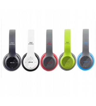 SŁUCHAWKI BTH WIRELESS P47 MIKROFON MP3 RADIO