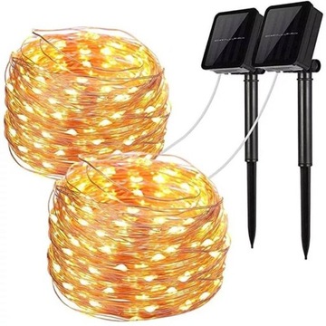 Солнечные садовые фонари - микролампы 12м 100LED