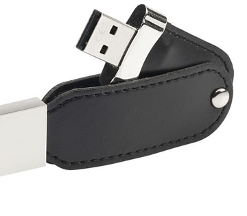 PENDRIVE REKLAMOWY USB z logo skórzany PDv-25 128GB USB3.0 Z GRAWEREM 10SZT