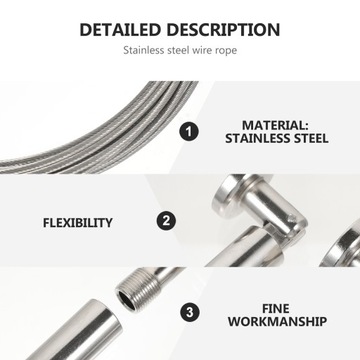 КАБЕЛЬНЫЙ РЕЛЬС ДЛЯ ЗАНАВЕС ВЕРЕВКА ИЗ НЕРЖАВЕЮЩЕЙ СТАЛИ