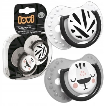 Соска LOVI Salt&Pepper 18 м+ Серая 2 шт.