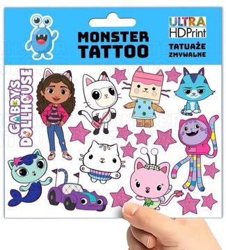 МОЮЩИЕСЯ ВРЕМЕННЫЕ ТАТУ ДЛЯ ДЕТЕЙ КОШЕЧНЫЙ ДОМ ГАБИ ОРИГИНАЛЬНЫЕ ДИЗАЙНЫ