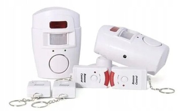 БЕСПРОВОДНАЯ СИГНАЛИЗАЦИЯ ДАТЧИК ДВИЖЕНИЯ СИРЕНА 105 дБ + 2 ПУЛЬТА ДИСТАНЦИОННОГО УПРАВЛЕНИЯ ДЛЯ ДОМАШНЕГО ГАРАЖА