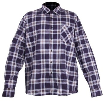 KOSZULA FLANELOWA, GRANAT/BEŻ, ROZM. 2XL, CE,