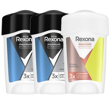 REXONA Max Protection Clean Scent i Stress sztyft mix 3x 45ml