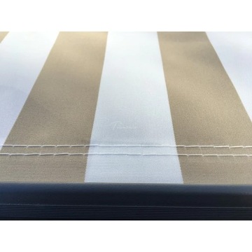 Террасная маркиза АНТРАЦИТ 300х250 Бежево-Белый СТД