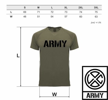 koszulka wojskowa termoaktywna oddychająca khaki t-shirt wojskowy