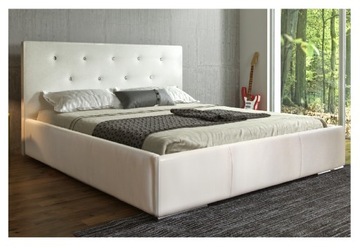 Łóżko tapicerowane PUERTO 160x200 + Stelaż + Materac - PROMOCJA