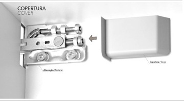 ВЕШАЛКА МЕБЕЛЬНАЯ 130кг ЛЕВАЯ+ПРАВАЯ, БЕЛАЯ, ПРЕССОВАННАЯ