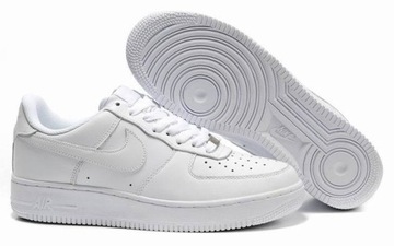 Buty Sportowe Męskie NIKE AIR FORCE 1 LOW '07 All White Całe Białe r 43