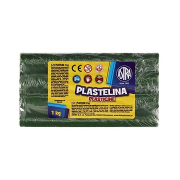 Plastelina 1kg ciemnozielona Astra