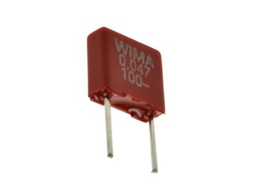 2x KONDENSATOR poliestrowy 47nF 100V DC/63V AC 5mm