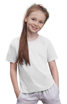 T-shirt dziecięcy Fruit of the loom bawełna ORIGIN biały na W-F rozmiar 128
