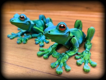 ПОДВИЖНАЯ ФИГУРКА ЛЯГУШКА РАЗНЫЕ ЦВЕТА НА ЗАКАЗ 3D ПЕЧАТЬ 16СМ