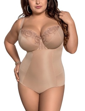 Body damskie pod biust na ramiączkach SANREMO K148 Gorsenia beżowe M
