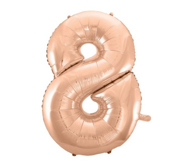 Balon 8 RÓŻOWO-ZŁOTY golden rose 3XL na hel litery