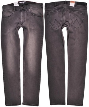 WRANGLER spodnie HIGH waist GREY jeans SLIM _ W32 L32