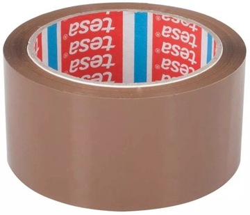 36szt TAŚMA PAKOWA KLEJĄCA TESA BRĄZOWA 48mm/66m