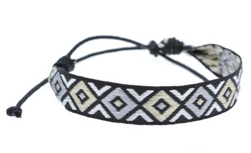 Bransoletka boho styl etniczny haft szerokość 14mm