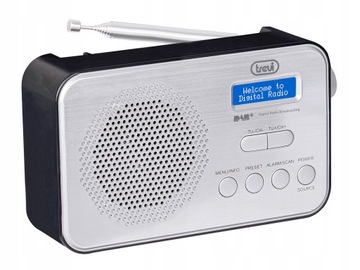 MAŁE RADIO PRZENOŚNE DAB+ AKUMULATOR FM BUDZIK