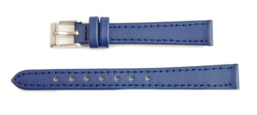 PASEK DO ZEGARKA SKÓRZANY GŁADKI 12mm NIEBIESKI