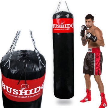 180cm 60 kg WOREK TRENINGOWY BOKSERSKI WYPEŁNIONY MOCNY DUŻY CIĘŻKI BUSHIDO
