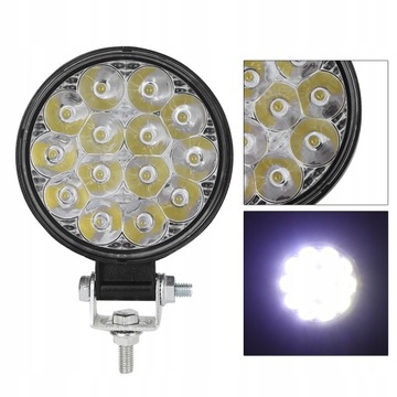 42W 14LED 6000K 2500LM Mini okrągła lampa robocza