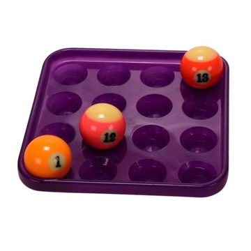 Прочный пластиковый лоток для шаров для снукера или бильярда вмещает 16 фиолетовых шаров.