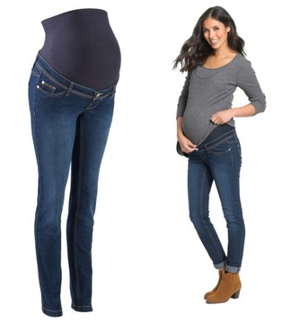 KL1 Bonprix spodnie jeans ciążowe rurki 36