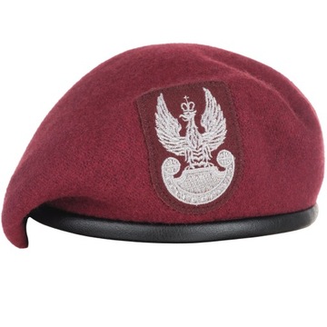 BERET Tłoczony SIŁ SPECJALNYCH z ORŁEM Bordowy 57