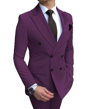 Men's Suits 2 Pieces Double Breasted Regular Fit N