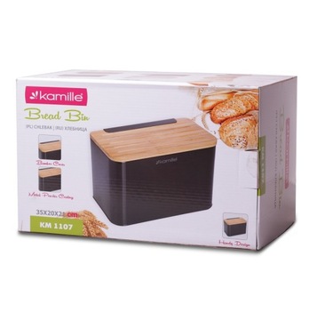 ХЛЕБОПЕКАРЬ СТАЛЬНОЙ КОНТЕЙНЕР ДЛЯ ХЛЕБА БАМБУКОВАЯ РАЗДЕЛОЧНАЯ ДОСКА