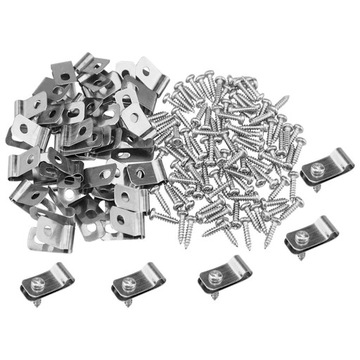 ZACZEPY DO OGRODZEŃ Z DRUTU 100SZT ZACISKI NA KLATKI Z ALUMINIUM