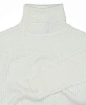 Белая (слоновая кость) водолазка в рубчик SLIM - XL