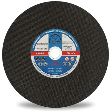 TARCZA DO CIĘCIA METALU 400 x 32 x 3,5 mm TEDIAM