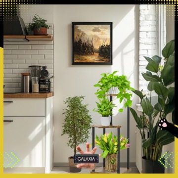 Стойка для цветов Растения Металлическая Деревянная Лофт