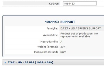 Кронштейн маятника задний левый правый Fiat 126p FSM 4064453 4064454