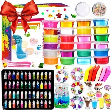 Zestaw DIY Crystal Slime 24 SZT 108 Pcs